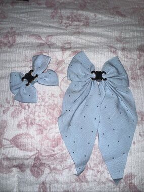 Set of 2 baby blue bows inspired